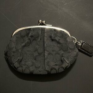 Coach mini kisslock coin purse